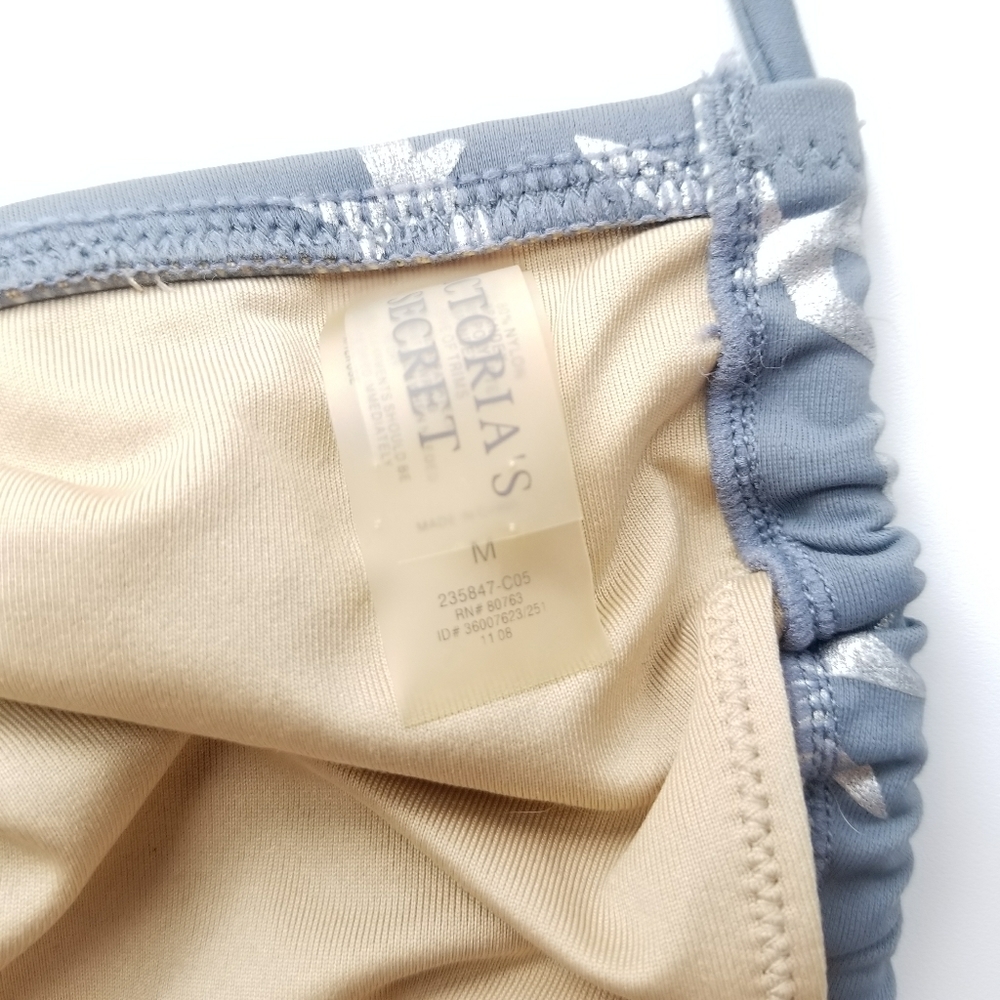 Victoria's Secret Halter Tie Silver Bird Swim Top - Picture 6 of 7